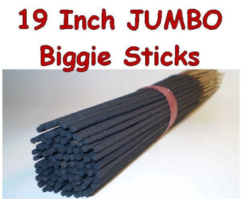 19" JUMBO - Biggie Hand Dipped Incense Sticks - Choose Charcoal or Wood Punks - Made Fresh! - Long lasting